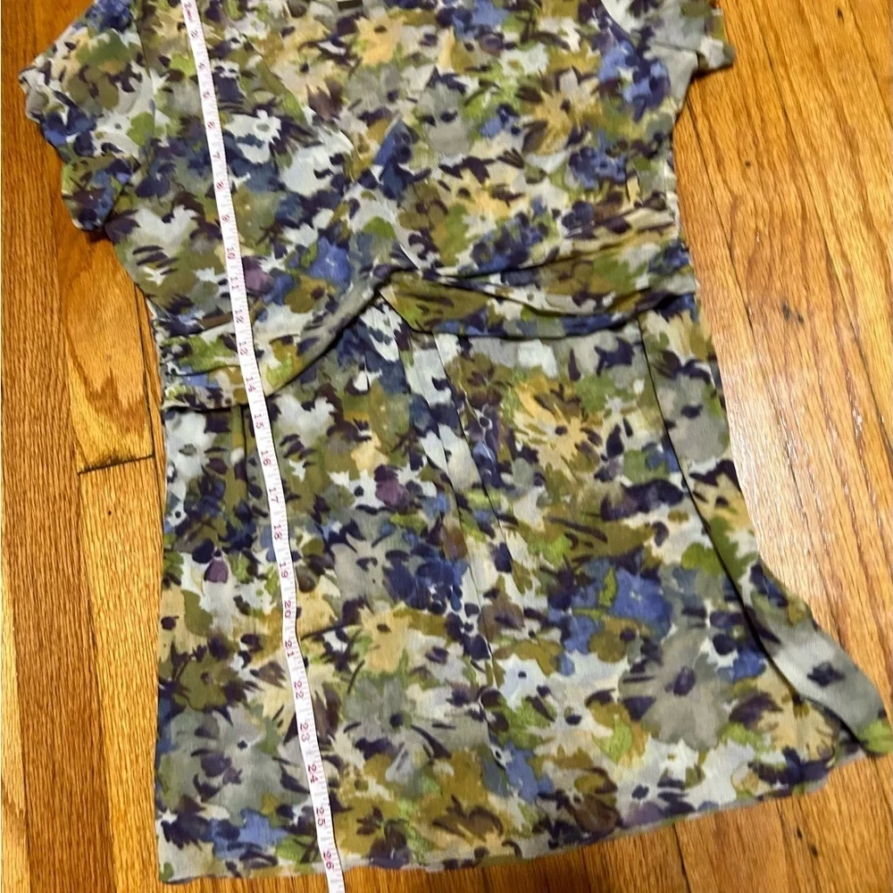 Ann Taylor LOFT Empire Floral Y2K Blouse Top Size M - Picture 6 of 9